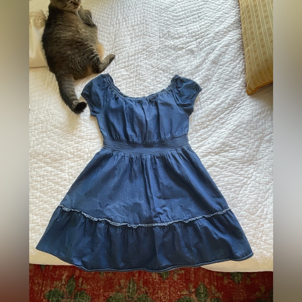 Denim Milkmaid Style Dress